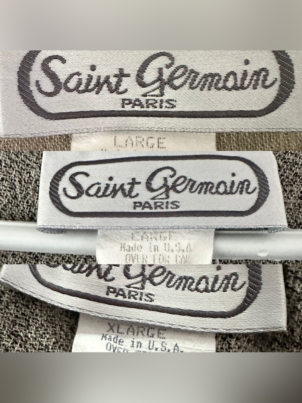 VTG 80s 90s Saint Germain Paris 3 Pc Set Skirt, Jacket & Top Sz L & XL - Picture 11 of 16